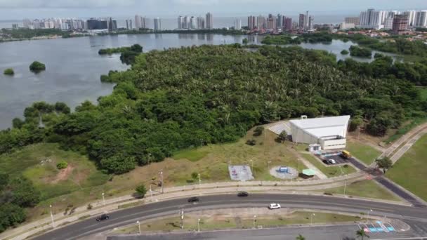 都市の景色サンルイス湖 マラナオ ブラジル キャピタルシティビュー サンルイス湖の都市景観 マラナオ ブラジル キャピタルシティビュー サンルイス湖の都市景観 マラナオ — ストック動画