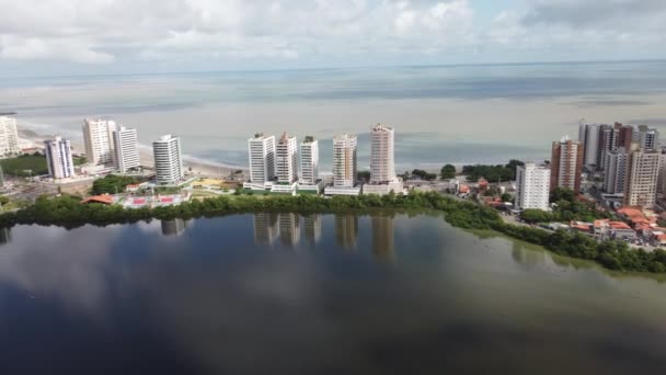 Cityscape Sao Luis Lake Maranhao Brasil Capital City View Cityscape — Vídeo de Stock