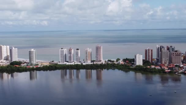 Sao Luis Gölü Maranhao Brezilya Başkent Manzarası Sao Luis Gölü — Stok video