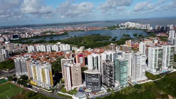 Edificios Escena Sao Luis Maranhao Brasil Paisaje Urbano Vida Edificios — Vídeos de Stock