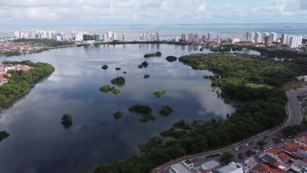 Paysage Urbain Lac Sao Luis Maranhao Brésil Vue Sur Capitale — Video