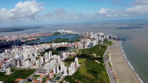 Cityscape Lagoon Scene Sao Luis City Maranhao Brasil Cityscape Lagoon — Vídeo de Stock