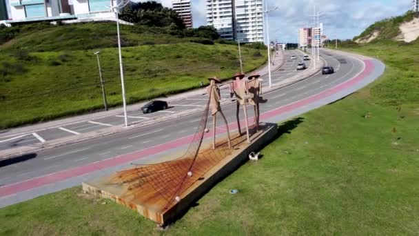 Paisaje Urbano Carretera Sao Luis Maranhao Brasil Autopista Ciudad Paisaje — Vídeos de Stock