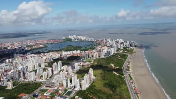 Vista Capital Cidade São Luis Maranhão Brasil Cidade Vida Urbana — Vídeo de Stock