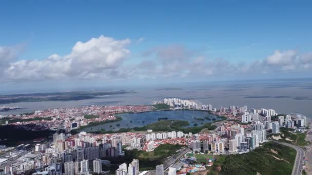 Hauptstadtansicht Von Sao Luis Maranhao Brazil Stadtbild Des Urbanen Leben — Stockvideo
