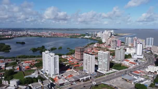 Pohled Hlavní Město Sao Luis Maranhao Brazílie Pohled Město Sao — Stock video
