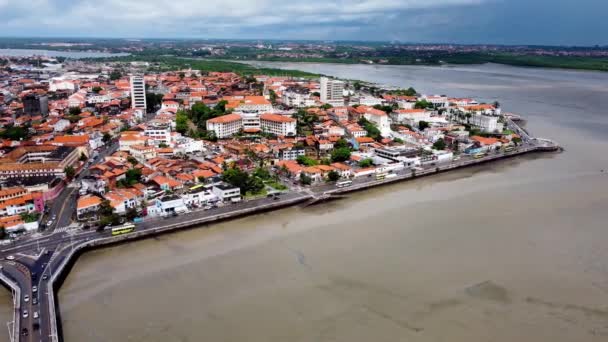 Cityscape Sao Luis Island Maranhao Brasil City View Streets Cityscape — Vídeo de Stock