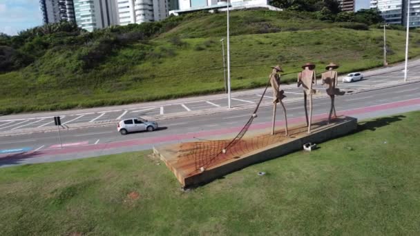 Paisaje Urbano Carretera Sao Luis Maranhao Brasil Autopista Ciudad Paisaje — Vídeo de stock