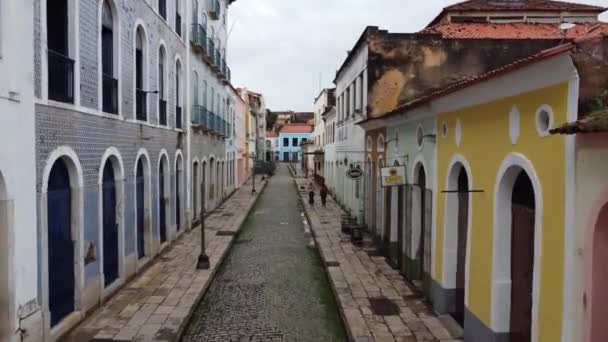 Sao Luis Adası Maranhao Brezilya Sokak Manzarası Sao Luis Adası — Stok video