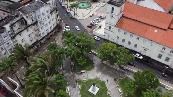 Historické Budovy Sao Luis City Maranhao Brazílie Cityscape Pobřežní Avenue — Stock video