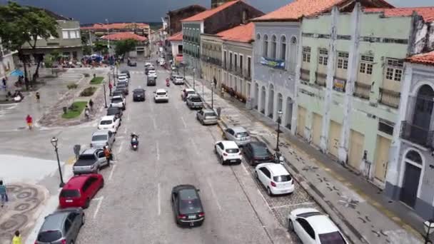 Sao Luis City Maranhao Brezilya Daki Tarihi Binalar Sao Luis — Stok video