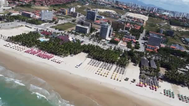 Vista Del Paisaje Marino Future Beach Fortaleza Ceara Brasil Vista — Vídeos de Stock