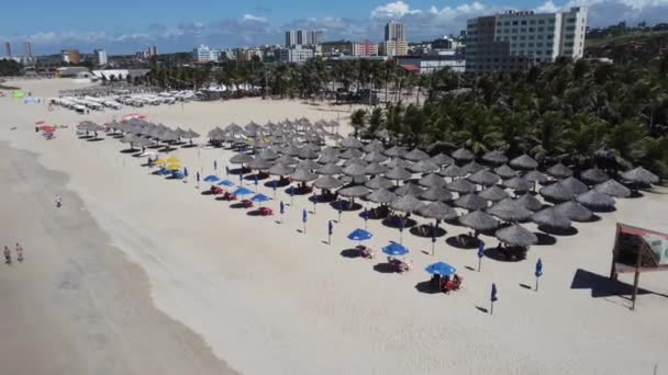 Vista Del Paisaje Marino Future Beach Fortaleza Ceara Brasil Vista — Vídeos de Stock
