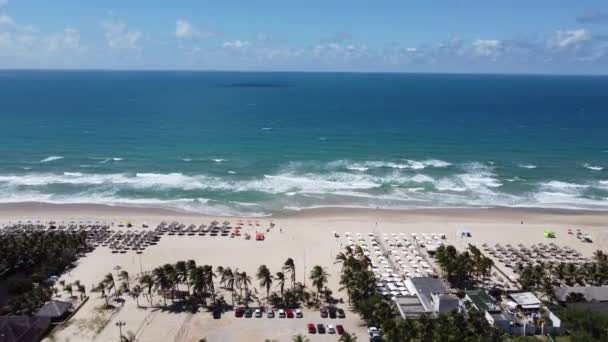 Vista Mar Future Beach Ciudad Fortaleza Ceara Brasil Vista Mar — Vídeos de Stock