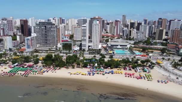 Vista Mar Future Beach Ciudad Fortaleza Ceara Brasil Vista Mar — Vídeo de stock