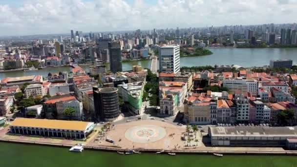 Uitzicht Het Stadsleven Van Recife Pernambuco Brazilië Stadsdeel Scene Uitzicht — Stockvideo