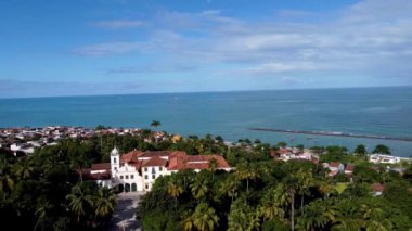 Olinda City, Pernambuco, Brezilya 'daki katedral sahnesi. Ortaçağ kilisesi manzaralı. Olinda City, Pernambuco, Brezilya 'daki katedral sahnesi. Ortaçağ kilisesi manzaralı. Olinda City, Pernambuco, Brezilya 'daki katedral sahnesi. Ortaçağ kilise görüşü.