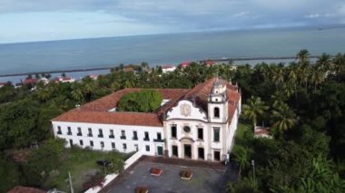 Olinda sahil kenti, Pernambuco, Brezilya 'daki tarihi kilise sahnesinin dönüm noktası. Olinda sahil kenti, Pernambuco' daki tarihi kilise sahnesinin simgesi. Olinda sahil kenti, Pernambuco, Brezilya 'daki tarihi kilise sahnesinin simgesi..