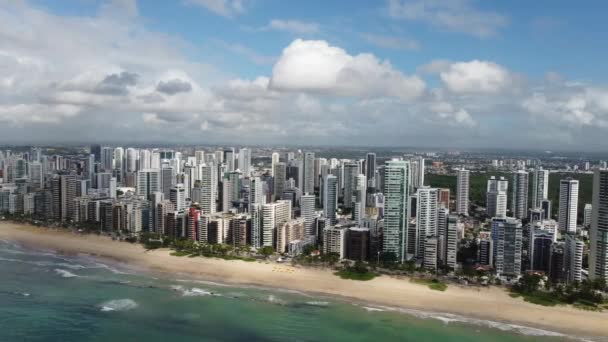 Küstenstadt Recife Pernambuco Brasilien Blick Die Innenstadt Strand Küstenstadt Recife — Stockvideo