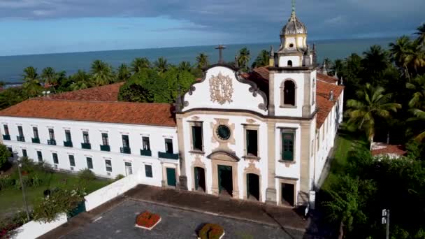 Kathedrale Der Stadt Olinda Pernambuco Brasilien Mittelalterlicher Blick Auf Die — Stockvideo
