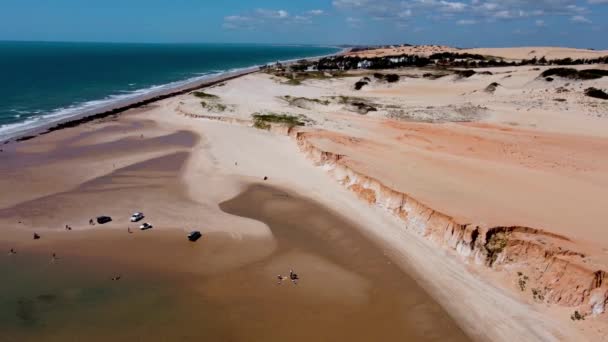 Paradise Beach Canoa Quebrada Bay Ceara Brasile Scena Tropicale Spiaggia — Video Stock