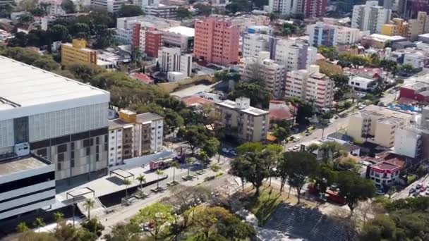 Paisaje Urbano Rascacielos Calles Del Centro Ciudad Curitiba Paraná Brasil — Vídeos de Stock