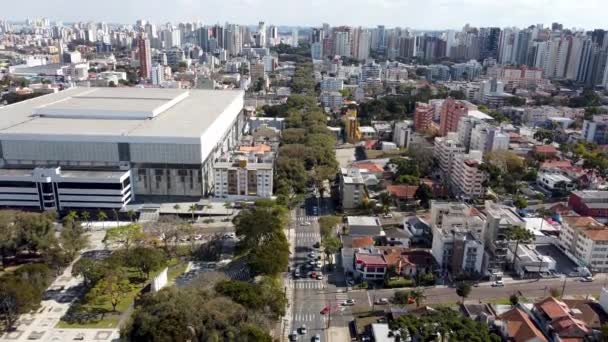 Cityscape Skyscrapers Streets Downtown City Curitiba Paraná Brasil Cityscape Skyscrapers — Vídeo de Stock