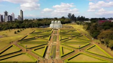 Curitiba, Parana, Brezilya 'daki botanik bahçesi manzarası. Doğal park manzarası. Curitiba, Parana, Brezilya 'da botanik bahçesi manzarası. Doğal park manzarası. Curitiba, Parana, Brezilya 'da botanik bahçesi manzarası. Doğal park sahnesi.
