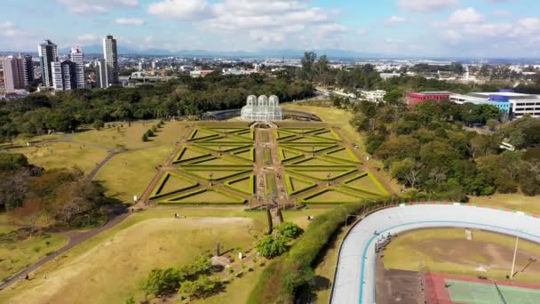 Ботанічний Сад Курітібі Парана Бразилія Природний Парк Scene Botany Garden — стокове відео