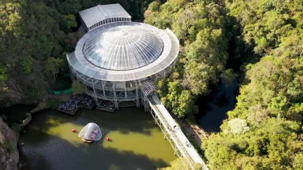 Widok Ogród Botaniczny Curitiba Parana Brazylia Widok Ogród Botaniczny Curitiba — Wideo stockowe