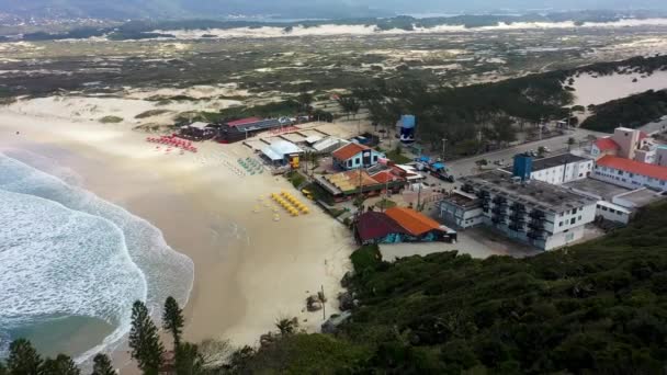 Sea Cape Kilátás Florianopolis Trópusi Strand Santa Catarina Brazília Seascape — Stock videók