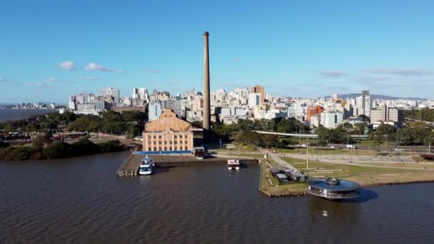 Ciudad Costera Porto Alegre Rio Grande Sul Brasil Paisaje Urbano — Vídeos de Stock