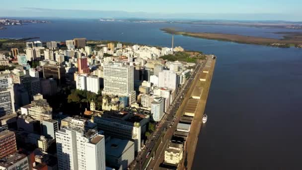 巴西南里约格朗德市阿雷格里港市的城市景观 位于巴西南里约格朗德市阿雷格里港市的小镇景观 位于巴西南里约格朗德市阿雷格里港市的小镇景观 市区景观 — 图库视频影像