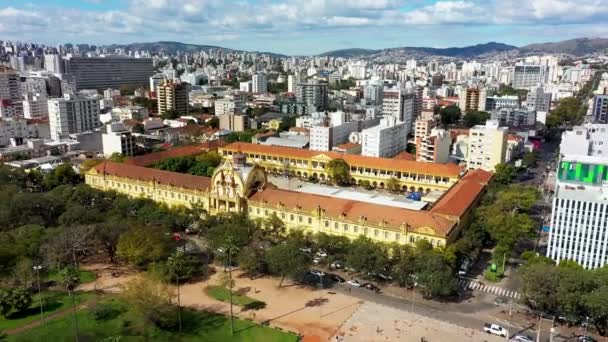 Townscape Porto Alegre City Rio Grande Sul Brazil Downtown Landscape — Stock Video