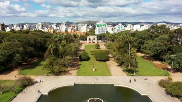 Cityscape View Porto Alegre City Rio Grande Sul Brazil Downtown — стокове відео