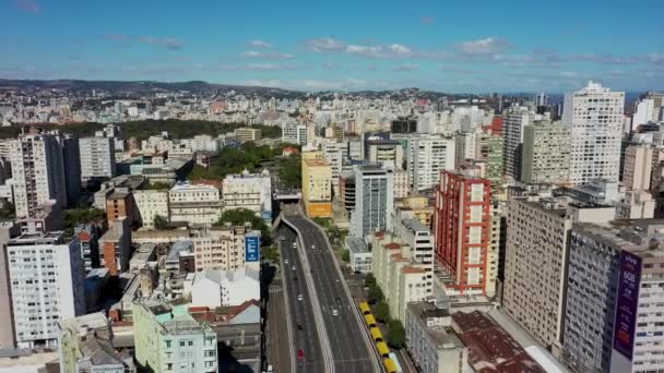 Vista Del Paisaje Urbano Ciudad Porto Alegre Rio Grande Sul — Vídeos de Stock