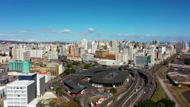 Krajobraz Miasta Porto Alegre Rio Grande Sul Brazylia Miejscowość Porto — Wideo stockowe