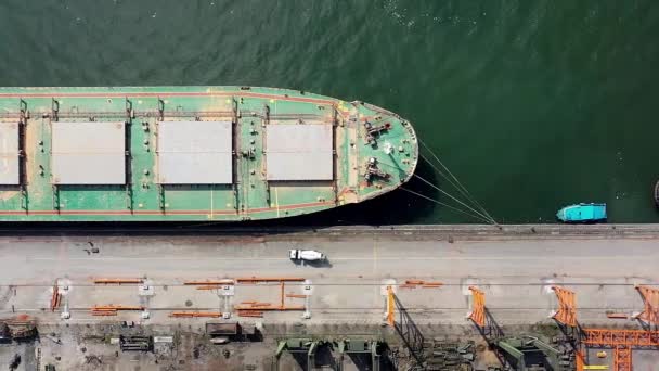 Transport Maritime Dans Port Santos Sao Paulo Brésil Navire Marchandises — Video