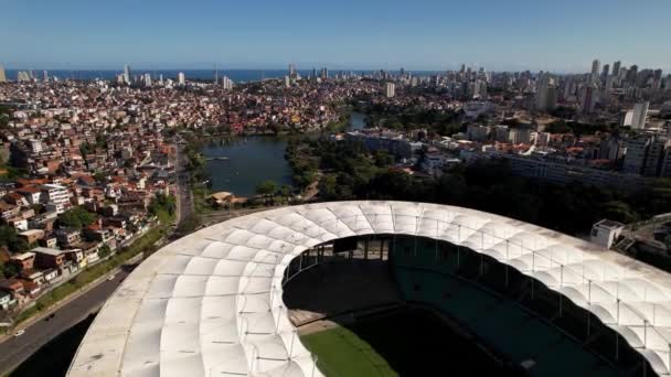 Fonte Nova Stadion Salvador Stad Bahia Fotbollsklubb Brasilien Fonte Nova — Stockvideo