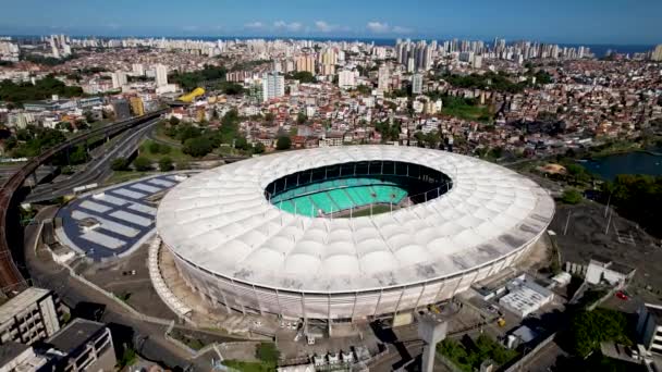 Estadio Fonte Nova Ciudad Salvador Club Fútbol Bahía Brasil Estadio — Vídeos de Stock