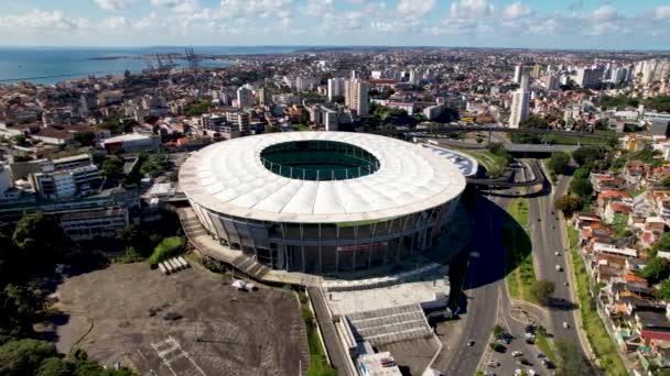 Stadion Fonte Nova Mieście Salvador Klub Piłkarski Bahia Brazylia Stadion — Wideo stockowe