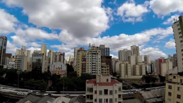 Miasto Sao Paulo Brazylia Scena Uliczna Pejzaż Miejski Sao Paulo — Wideo stockowe
