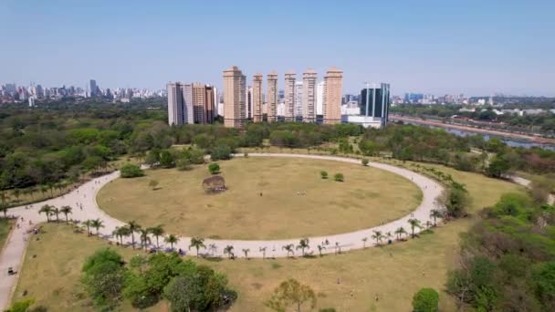 Villa Lobos Parque Lazer Perto Rodovia São Paulo Cidade Brasil — Vídeo de Stock