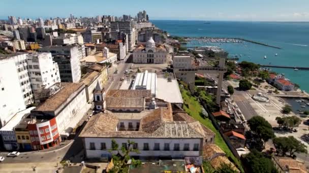 Igreja Bomfim Baía Salvador Bahia Brasil Praça Vista Lacerda Igreja — Vídeo de Stock