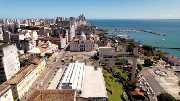 Igreja Bomfim Baía Salvador Bahia Brasil Praça Vista Lacerda Igreja — Vídeo de Stock