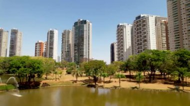Goiania kentindeki Goias, Brezilya 'daki göl manzarası. Başkentin simgesi. Goiania, Goias, Brezilya 'da göl manzarası. Başkentin simgesi. Goiania, Goias, Brezilya 'da göl manzarası. Başkentin simgesi.