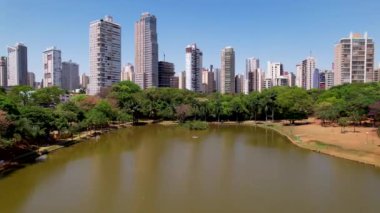 Goiania kentindeki Goias, Brezilya 'daki göl manzarası. Başkentin simgesi. Goiania, Goias, Brezilya 'da göl manzarası. Başkentin simgesi. Goiania, Goias, Brezilya 'da göl manzarası. Başkentin simgesi.