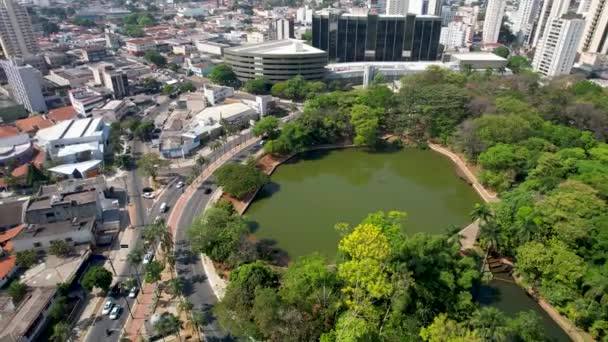 Озеро Городе Гояния Штат Гояс Бразилия Landmark Capital Озеро Городе — стоковое видео