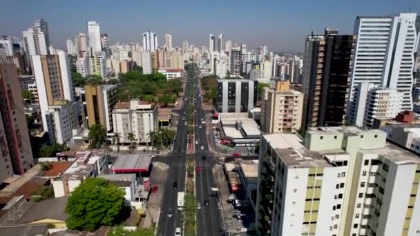 Goiania Şehir Merkezinin Şehir Manzarası Goias Brezilya Goiania Şehir Merkezinin — Stok video