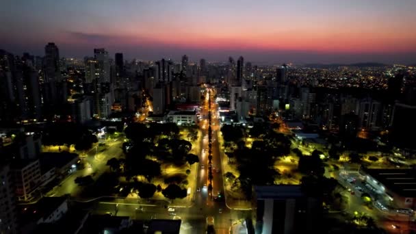 Rotunda Paisagem Urbana Goiânia Goiás Brasil Vista Urbana Cidade Avenida — Vídeo de Stock